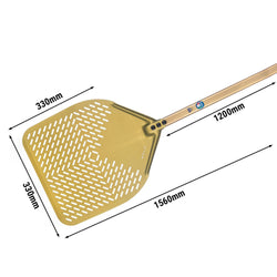 Łopatka do pizzy - GOLD - Aluminium - 330x330mm - perforowana - specjalna anodyzacja G.H.A.