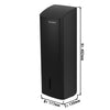 AIR-WOLF | Single-Sheet Toilet Tissue Dispenser – 750-sheet - wall-mount - stainless steel - matte black