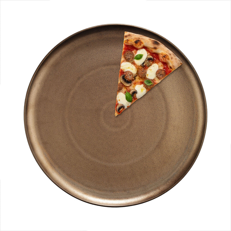 (12 sztuk) Talerze do pizzy – porcelana – Ø 310 mm – połyskujący beż