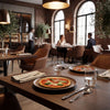 (12 sztuk) Talerze do pizzy – porcelana – Ø 310 mm – połyskujący beż