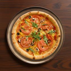 (12 sztuk) Talerze do pizzy – porcelana – Ø 310 mm – połyskujący beż