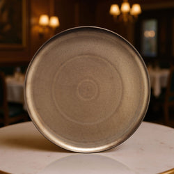(12 sztuk) Talerze do pizzy – porcelana – Ø 310 mm – połyskujący beż