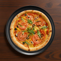 (12 sztuk) Talerze do pizzy – porcelana – Ø 310 mm – czarne