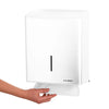 AIR-WOLF | Commercial Wall Mounted Stainless Steel Paper Towel Dispenser – White - C/Z-Fold