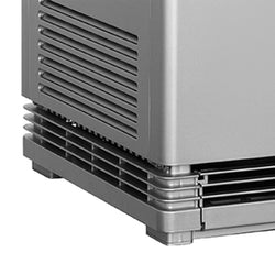 Panoramiczna witryna stołowa - 98 litrów - 420 mm - z 4 półkami - srebrna