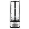 Witryna panoramiczna – 680 mm – 360 L – z 4 półkami – czarna