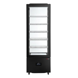 Witryna chłodnicza panoramiczna - 442L - 650mm - podwójne przeszklenie - z 5 półkami - z oświetleniem LED