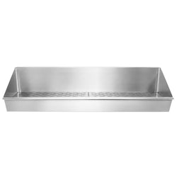 Taca do odsączania frytek, z rusztem ociekowym ze stali nierdzewnej - 1000x300mm