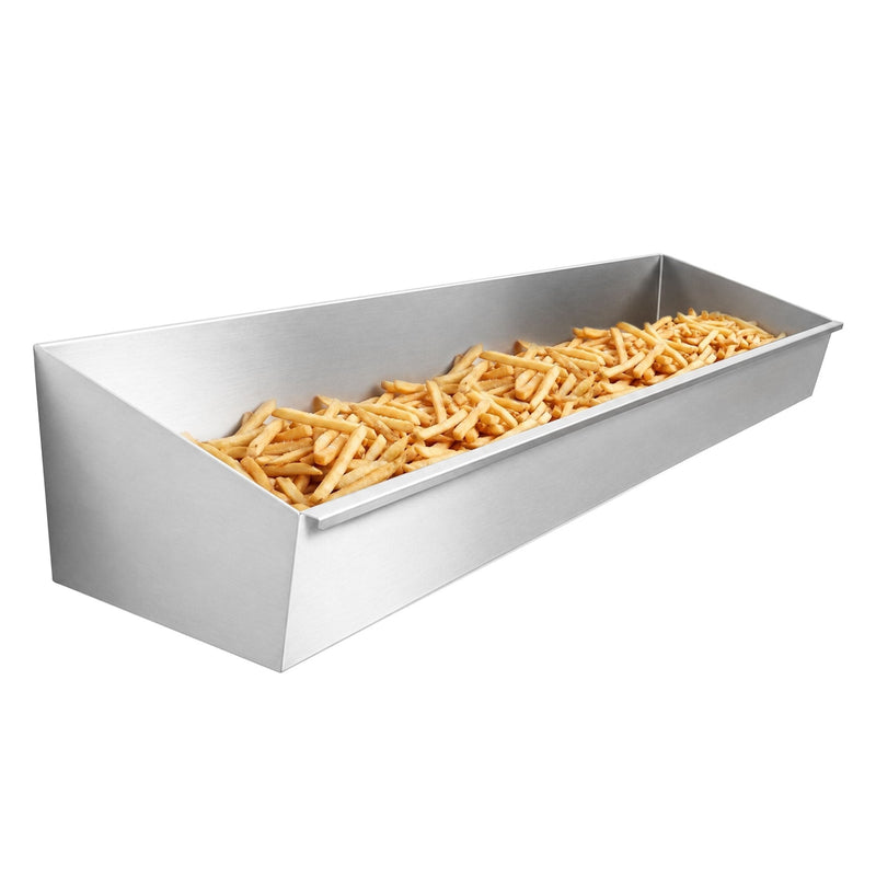 Taca do odsączania frytek, z rusztem ociekowym ze stali nierdzewnej - 1200x300mm