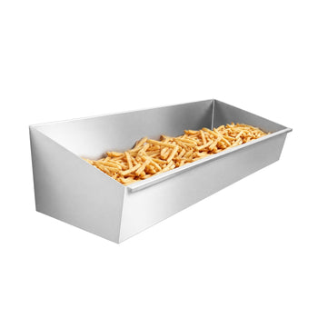 Taca do odsączania frytek, z rusztem ociekowym ze stali nierdzewnej - 800x300mm