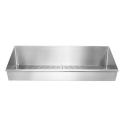 Taca do odsączania frytek, z rusztem ociekowym ze stali nierdzewnej - 800x300mm