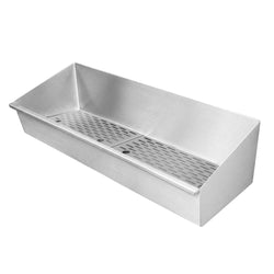 Taca do odsączania frytek, z rusztem ociekowym ze stali nierdzewnej - 800x300mm