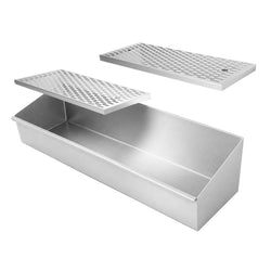 Taca do odsączania frytek, z rusztem ociekowym ze stali nierdzewnej - 800x300mm