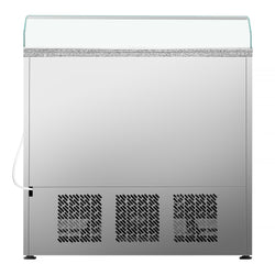 Stół chłodniczy sałatkowy Premium PLUS – 978 mm – z 2 drzwiami – z nadstawką szklaną na 5x GN 1/6