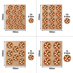 Gazowy piec do pizzy – 12 x Ø30 cmm – manualny – czarny