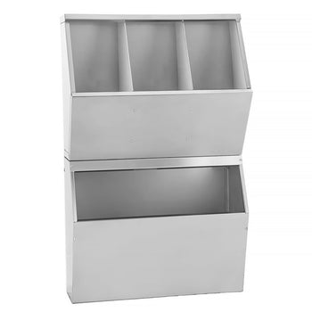 Półka na produkty higieniczne z 4 przegrodami - stal nierdzewna - Prime Gastro