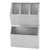 Stainless Steel Wall Shelf - 500x200mm - with 4 compartments