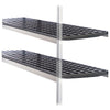 (2 szt.) Regał aluminiowo‑polipropylenowy - 1680x560x50mm - półek stałych - Nośność: 600kg - w zestawie: 2 łączniki