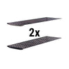 (2 szt.) Regał aluminiowo‑polipropylenowy - 1570x560x40mm - z zaokrąglonymi rogami - w zestawie: 2 łączniki