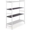 (2 szt.) Regał aluminiowo‑polipropylenowy - 1680x560x50mm - półek stałych - Nośność: 600kg - w zestawie: 2 łączniki