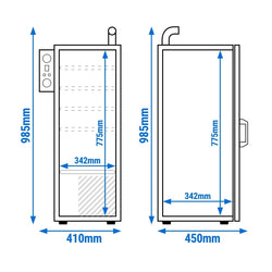 Wędzarnia elektryczna - Manualna - 410x450x985mm - 4 rusztów