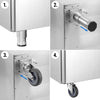 (1 pcs) Caster Set for Undercounter Fridges and Prep Tables - BKF, EKF, ETK, KF, KC, KSF, SKS, TF & TKSF