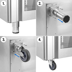 Commercial Upright Freezer Stainless steel PREMIUM - GN 2/1 - 700L - with 1 glass door
