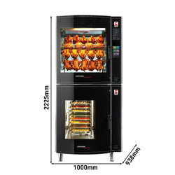 UBERT | Obrotowy grill do kurczaka - włącznie z piecem konwekcyjno - parowym CONVEX® 8x GN 1/1