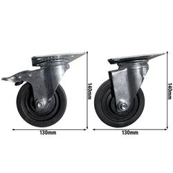 (4 szt.) Kołka - 2 z hamulcem / 2 bez hamulca - 102x102x102mm - w zestawie: prosty montaż - kompatybilny z BKJ, KSJ, POG, POJ, ZBG, TKSJ
