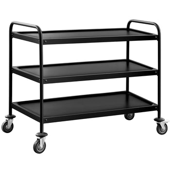 Wózek do serwowania - 1200x600mm - z 3 półkami - czarny - Prime Gastro