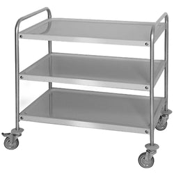 Wózek do serwowania - 800x500mm - z 3 półkami do przechowywania