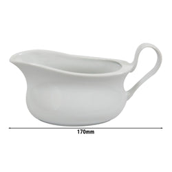 (6 szt.) Łódka do sosu - MIX & MATCH - 370cc - 170x70x100mm - Porcelana - Biały
