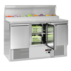 Commercial Prep Counter Mini ECO - 1368x700mm - 3 Doors - for 8x GN 1/6