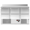 Commercial Counter Fridge ECO - 1365x700mm - with 6 drawers - with upstand - capacity 368 litres