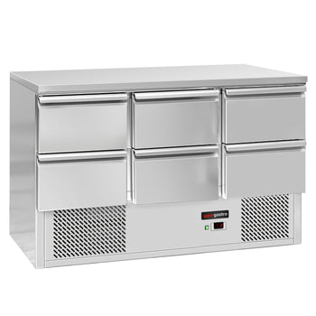 Stół chłodniczy ECO - 1370x700 mm - z 6 szufladami - Prime Gastro