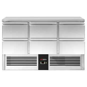 Stół chłodniczy PREMIUM - 1370x700 mm - 6 szuflad - Prime Gastro