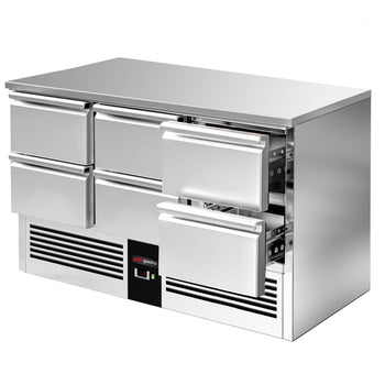 Stół chłodniczy PREMIUM - 1370x700 mm - 6 szuflad - Prime Gastro