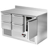 Stół chłodniczy ECO - 1368x700mm - 368L - z 1 drzwiami - z 4 szufladami - z rantem - na rynek PL