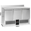 Stół chłodniczy PREMIUM – 1370 x 700 mm – z 3 drzwiami – z rantem