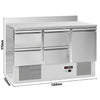 Stół chłodniczy ECO - 1368x700mm - 368L - z 1 drzwiami - z 4 szufladami - z rantem - na rynek PL