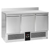 Stół chłodniczy PREMIUM – 1370 x 700 mm – z 3 drzwiami – z rantem