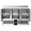 Stół chłodniczy PREMIUM – 1370 x 700 mm – z 3 drzwiami – z rantem