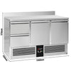 Stół chłodniczy PREMIUM – 1370 x 700 mm – z 2 drzwiami i 2 szufladami – z rantem