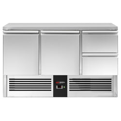 Stół chłodniczy PREMIUM - 1370x700 mm - 2 drzwi & 2 szuflady