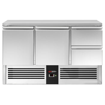 Stół chłodniczy PREMIUM - 1370x700 mm - 2 drzwi & 2 szuflady - Prime Gastro