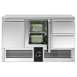 Stół chłodniczy PREMIUM - 1370x700 mm - 2 drzwi & 2 szuflady