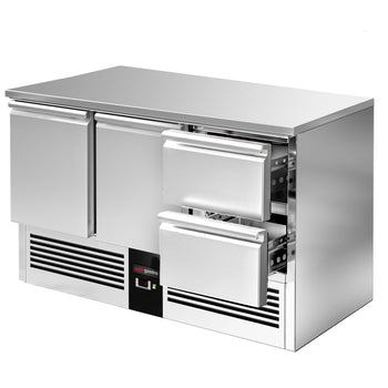 Stół chłodniczy PREMIUM - 1370x700 mm - 2 drzwi & 2 szuflady - Prime Gastro