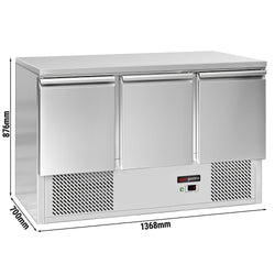 Stół chłodniczy ECO - 1370x700 mm - z 3 drzwiami
