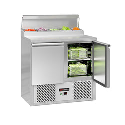 Commercial Prep Counter Mini ECO - 900x700mm - 2 Doors - for 5x GN 1/6