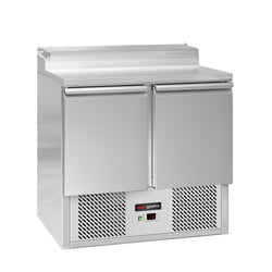 Stół chłodniczy sałatkowy Mini ECO - 900x700mm - 2‑drzwiowy - na 5x GN 1/6 - z pokrywą stalową